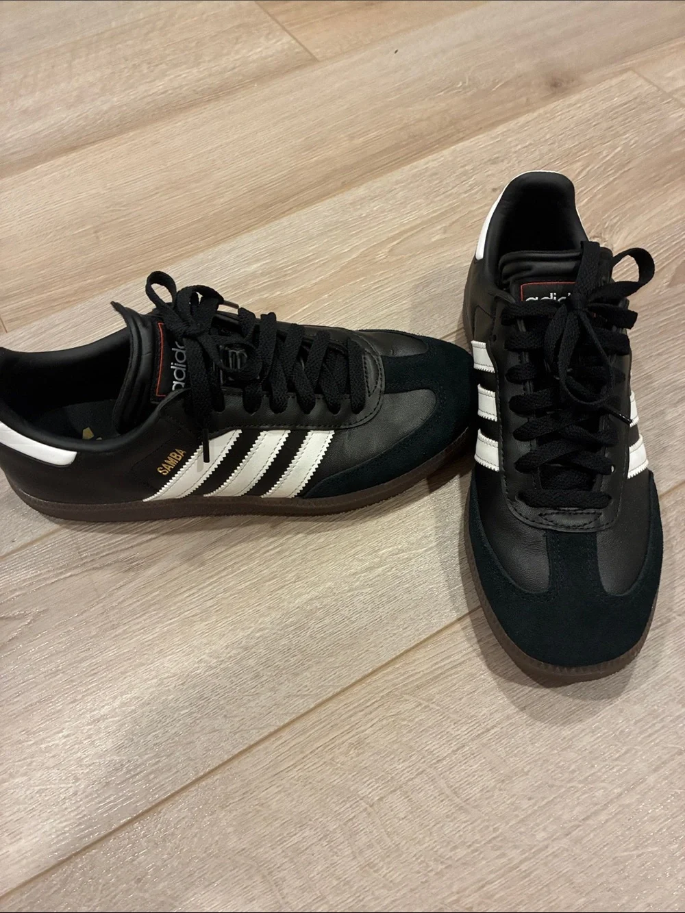 adidas Black and White Samba Retro Sneakers